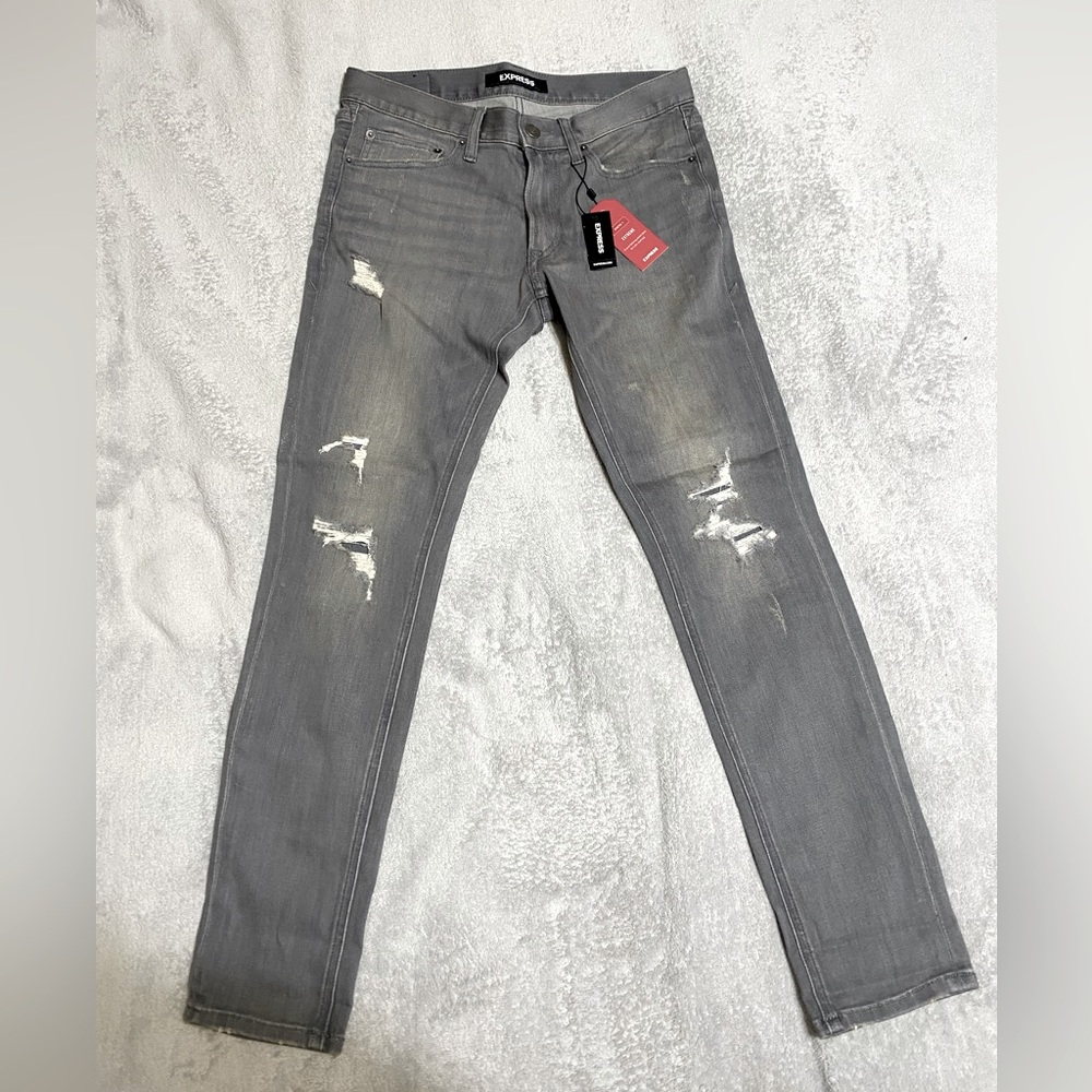 Men’s Express Straight Leg Grey Jeans 30 X 30